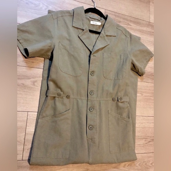 VICI DAXTER OLIVE utility/cargo style JUMPSUIT NEW, large original re: $96.00 - Picture 7 of 15